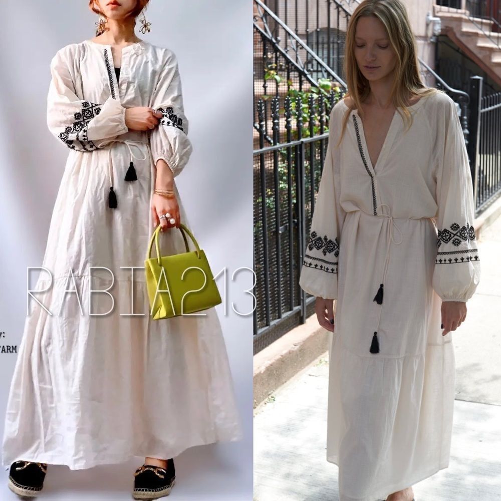 ZARA BOHO EMBROIDERED SHIRT DRESS